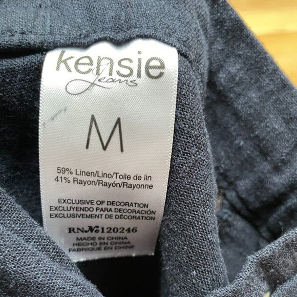 Kensie Jeans Navy Linen Blend Drawstring Shorts – Women’s M - Picture 5 of 5